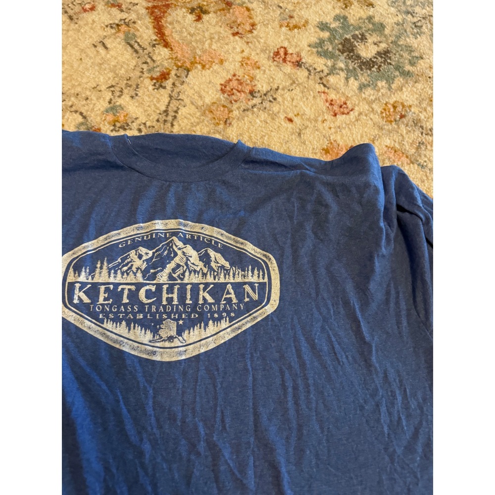 Prairie Mountain Ketchikan Alaska Tongass Trading Co Graphic Tee Blue XXL